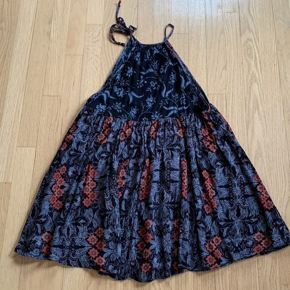 Free People Intimately Wildest Dreams Floral Shoulder Tie Mini Dress Whimsigoth - Picture 5 of 9